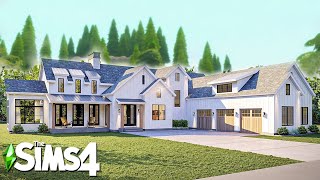 MODERN COUNTRY FARMHOUSE  Curb Appeal Recreation Sims 4 Speed Build No CC [upl. by Assila]