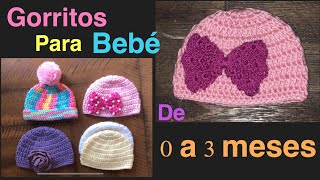 Gorro Para BEBE 0 a 3 meses [upl. by Damali172]