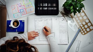 How to draw floor plans by hand [upl. by Hanschen351]