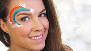 Rainbow Face Painting for Kids  Easy for beginners [upl. by Anonyw580]