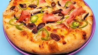 Reteta aluat de pizza ca la pizzerie I Pizza salami I Pizza cu sunca porumb si ciuperci [upl. by Azil]