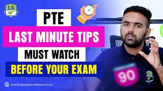 Updated PTE Last Minute Tips and Strategies  LA Language Academy PTE [upl. by Dannie653]