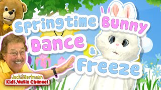 Springtime Bunny DANCE and FREEZE Jack Hartmann [upl. by Desmund]