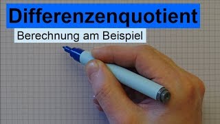 Differenzenquotient berechnen am Beispiel [upl. by Mylander]