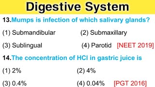 Digestive System MCQ  Digestion and Absorption [upl. by Marie]