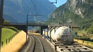 Führerstandsfahrt Gotthard Bergstrecke 30 Juni 2015 Arth Goldau Locarno [upl. by Annekahs]