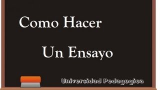 TUTORIAL  ¿Como hacer un Ensayo [upl. by Gamali609]