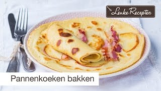 Pannenkoeken bakken 🥞  LeukeReceptennl [upl. by Shell]