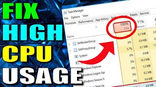 How to Fix Windows 10 High CPU Usage  Hindi [upl. by Tloh]