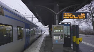 Sweden train ride from Nynäshamn to Stockholm City [upl. by Rimat538]