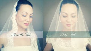 DIY Wedding Veil  Lace TrimDrop Ballet Length and Mantilla Veil [upl. by Clance]