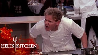 Gordon Goes MAD Over Raw Scallops Sent To VIP  Hells Kitchen [upl. by Austen]