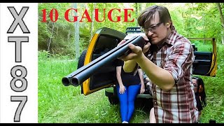 10 Gauge Double Barrel shotgun shooting [upl. by Marcella575]