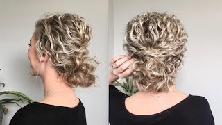 Naturally WavyCurly Hair Updo [upl. by Eenattirb]