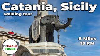 Catania Sicily Walking Tour  With Captions [upl. by Nary]