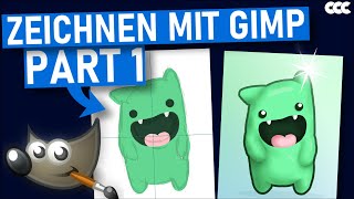 ZEICHNEN mit GIMP Part 1  Die Basics Tutorial Deutsch [upl. by Nauqas461]