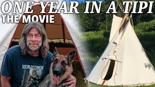 Rocky Mountain Tipi THE MOVIE  Full Build and My Life Off Grid [upl. by Alamap]