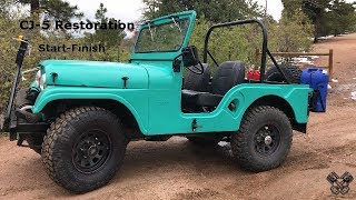 1965 Jeep CJ5 Restoration Full Video [upl. by Nyrhtakyram824]