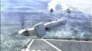 New Footage CH46 Sea Knight Crash on USNS Pecos [upl. by Powel]