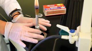 Lighting a Bunsen burner [upl. by Gorski]