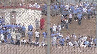 VIDEO Protesters blame riot at Norco prison on new state reintegration policy  ABC7 [upl. by Akitahs492]