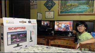 Sceptre 22quot Inch LED Monitor Ultra Thin BuiltIn Speakers 1080p 2x HDMI  Unboxing Setup amp Review [upl. by Charlot797]