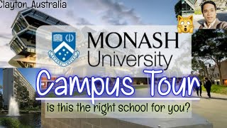 Monash University  Clayton Campus Tour  Melbourne Australia  local amp International students [upl. by Ahsilrac986]