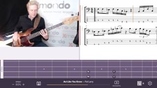 Bass Tutorial  Act Like You Know  Fat Larry Band  tabsnotesfastslow with fretboard view [upl. by Yehc]