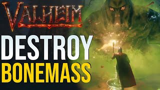 Valheim  How to summon and defeat the third boss BONEMASS [upl. by Shayne]