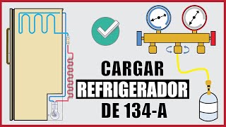 COMO CARGAR DE GAS A UN REFRIGERADOR Para principiantes ✅ [upl. by Eduj]