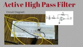 Active High Pass Filter EXPERIMENT [upl. by Llirrehs]