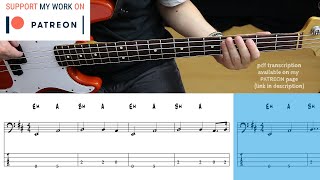 Sting  Englishman In New York Bass cover with tabs [upl. by Mines]