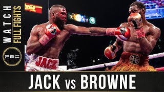 Jack vs Browne FULL FIGHT January 19 2020  PBC on Showtime PPV [upl. by Ochs]