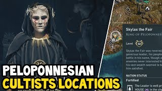 Assassins Creed Odyssey ALL PELOPONNESIAN CULTISTS Location Walkthrough [upl. by Ludly]