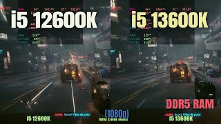 i5 12600k Vs I5 13600k DDR5 RAM [upl. by Ellenet225]