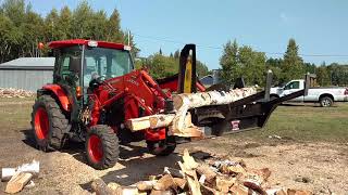 Firewood Processor  Halverson on a Kubota [upl. by Fatsug779]