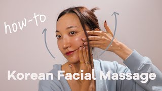 An Antiaging Facial Lifting Massage I Learned in Korea  try this at home with me [upl. by Gilson970]