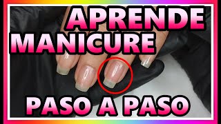 MANICURE PASO a PASO 🙌 para PRINCIPIANTES  TIPS [upl. by Eanrahc]