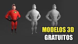 3 SITES PARA BAIXAR MODELOS 3D GRATUITOS  CRIE SEUS JOGOS [upl. by Llerrat]