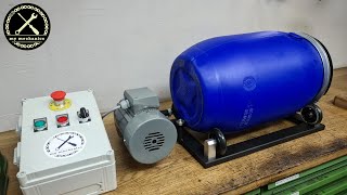 Building a Huge Rotary Tumbler from Scratch  Homemade Rotary Tumbler [upl. by Evvie]