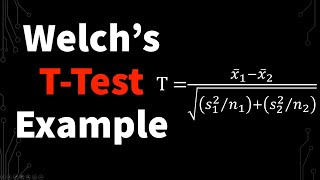 Welchs T Test [upl. by Enelez]