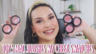 TOP 5 MAC BLUSHES W CHEEK SWATCHES [upl. by Pablo]