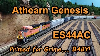 NEW Athearn Genesis ES44AC Primed for Grime With DCC and TSUNAMI 2 sound [upl. by Persis202]