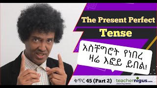 teacher nigus 45 Present perfect Tense [upl. by Anahcra392]