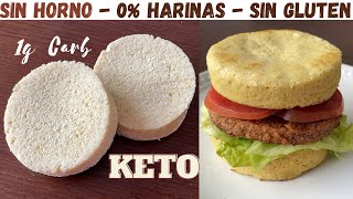 PAN KETO Súper FACIL en 1 MINUTO😱  Sin Gluten  Sin Harinas  Sólo 3 INGREDIENTES [upl. by Oilerua]