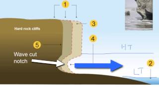 Cliffs and Wavecut platforms [upl. by Ihcalam]