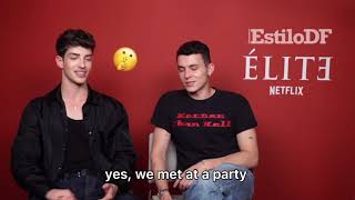 ENGLISH SUBS Manu Rios and Arón Piper tell us how they broke the ice in S4 of Élite [upl. by Broddy]