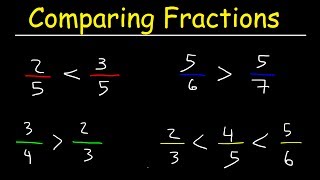 Comparing Fractions With Different Denominators [upl. by Brent]