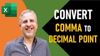 How to Convert Comma to Decimal Point amp Dot to Comma in Excel [upl. by Ydne854]