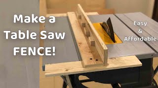 EASIEST TABLE SAW FENCE Quick simple and affordable [upl. by Seidel]